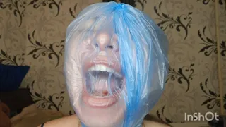 Choking your face with a bag!!