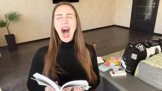 A beautiful yawn