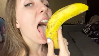 I'm jerking off a banana, and I could have your dick