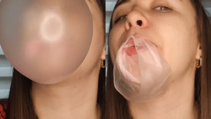 Inflating bubbles from chewing sperm