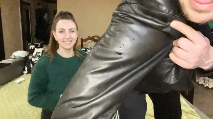 A leather jacket instead of a snot wipe