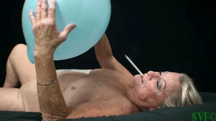 Mean Gilf Smokes And Fucks Step-Grandson While Busting Balloons ( PART 2 )