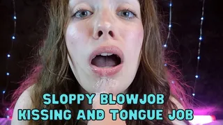 Tongue Job and Sloppy Blowjob