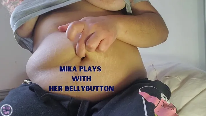 BBW Mika Haze Playing With Her Belly Button