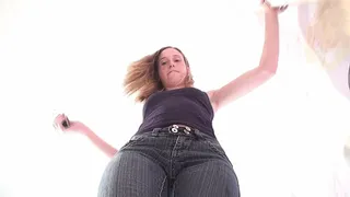 Danielle POV Trample In Tight Jeans & Pink Socks