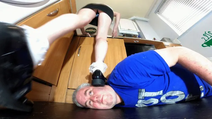 Standing On His Head Whilst Doing The Dishes