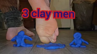 3 clay men