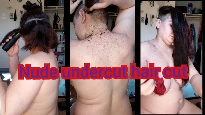 Nude undercut hair cut