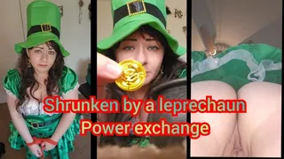 Shrunk by a leprechaun, power exchange