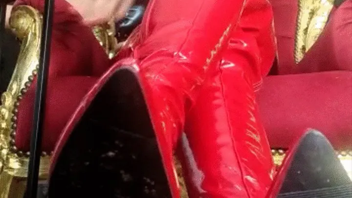 Goddess Samariel 1 hour of red pvc boot IGNORE