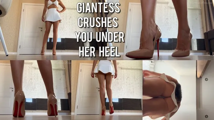 Giantess crushes you under her nude louboutin POV