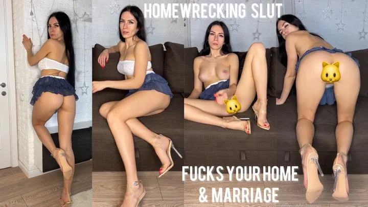 Homewrecking slut fucks your home