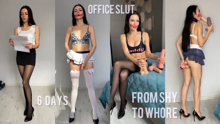 Office slut: 6 days from shy to whore