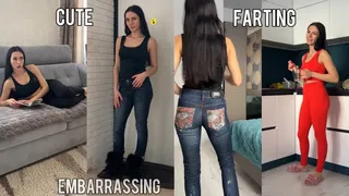 Series of cute embarrassing farts non-nude
