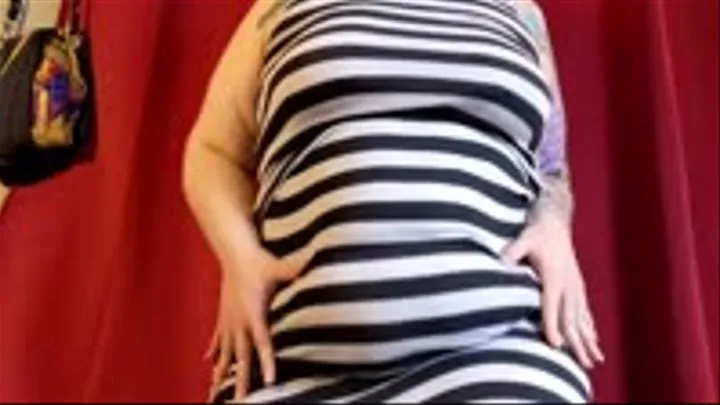 Sexy in Stripes - POV BBW Bodycon Dress Bouncing Worship