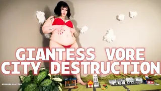 Custom! Giantess Vore City Destruction Subtitles Eating Houses and Cars Gaining Weight Vore Feedism with Fat Belly Play Goddess Alara Glutton