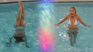 Vika Swimming and Doing Handstands 2i