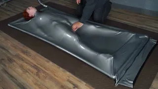 Gray vacuum bed in pink vacuum bed with vibro