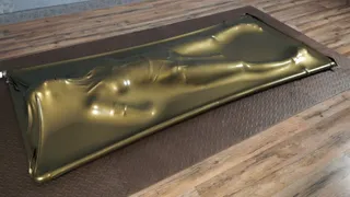 Gold vacuum bed bondage rope bondage and vibro