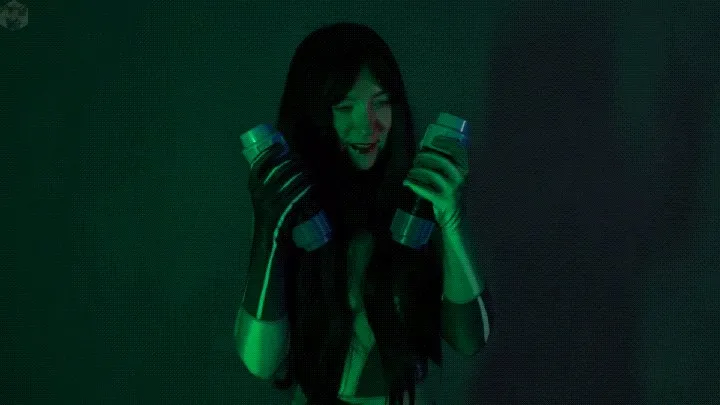 Shego and fuel cell bondage with duct tape in a vacuum bed