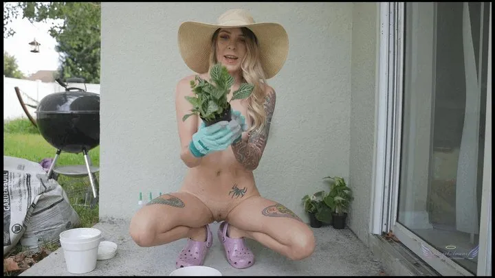 Angel Wets Her Plants