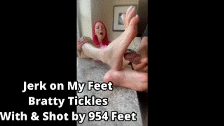 Jerk Your Dick on My Feet POV - Bratty Tickles POV FootJob With Assisted Masturbation and Cumload on Feet