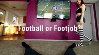 Bratty Footjob or Football; Brat Tickles Sockjob, Reverse footjob, Wrinkled Soles & Ruined Orgasm