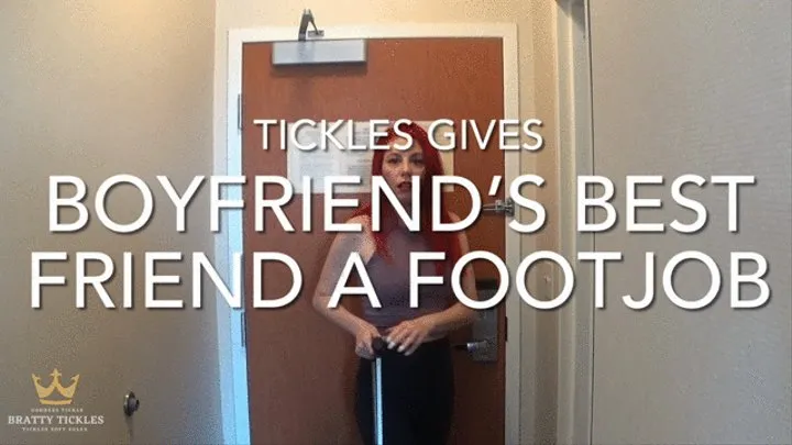 TicklesSoftSoles Gives Boyfriend's Best Friend a Footjob- Foot massage, foot smelling
