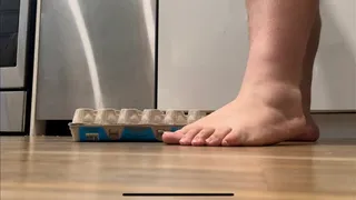 Big Male Feet Teasing And Crushing Egg Carton #2