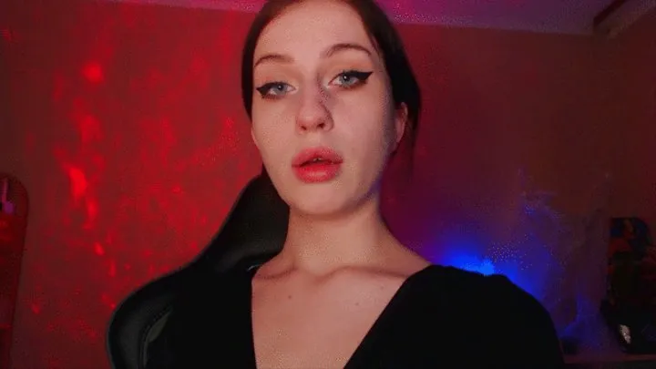 Applying my lipstick & Denying your cumshot