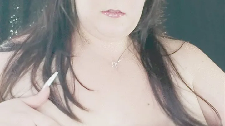 Teasing my tits with cigarette case