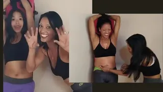 Full video tickling the navel and armpits, Nino and Kenyal