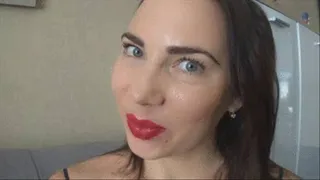 Sexy plump lips with lipstick 2