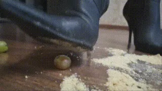 Stomping cookies and grapes