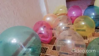 Popping balloons with your feet