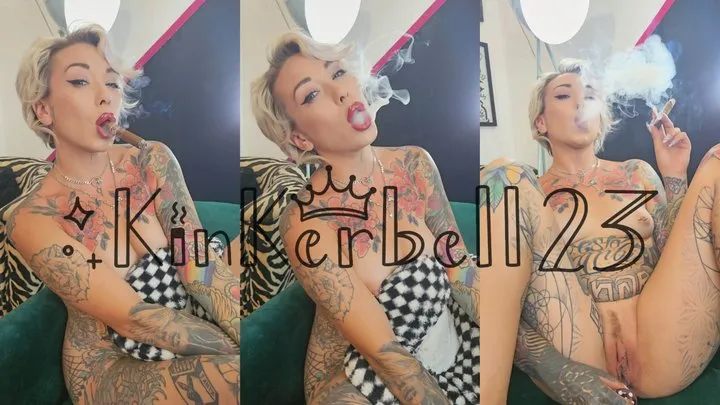 Orgasm with me today as i enjoy this big cigar! - Kinkerbell