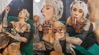 Three cigarettes and one big creampie with smoking oral and fucking - Kinkerbell23