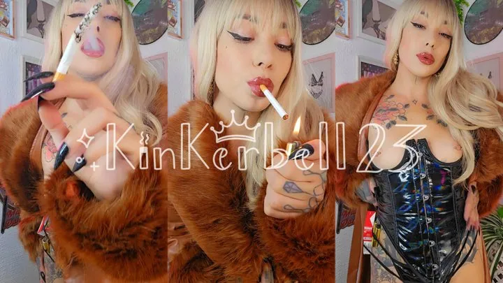 Smoking JOI in Leather and PVC outfit - kinkerbell23
