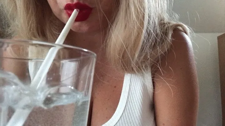 Slurping and Red Lipstick