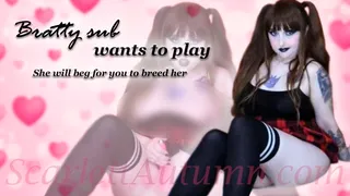 Bratty sub begs for your Cum - MP4