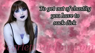 Get out of Chastity by Sucking Dick - MP4