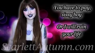 Pay me or I will ruin your life, Sissy Boy - WMV