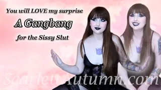 A surprise gangbang for the Sissy Slut