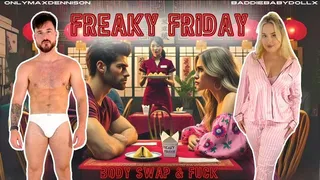 FREAKY FRIDAY BODYSWAP - step sis & step bro swap & fuck