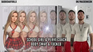 Schoolgirl & Perv teacher Body Swap & Fucked