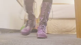 PURPLE BOOTS CRUSH COLOFRUL CANDY!!