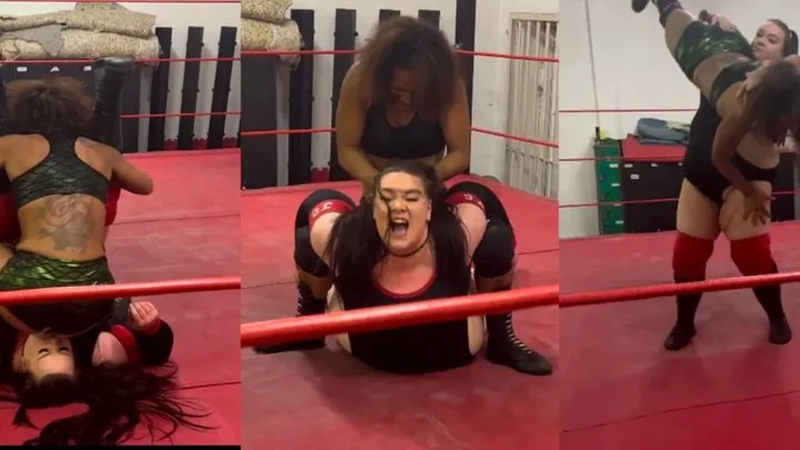 Hard hitting, competitive women wrestling