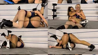 Chokes, body scissors an figure four head lock