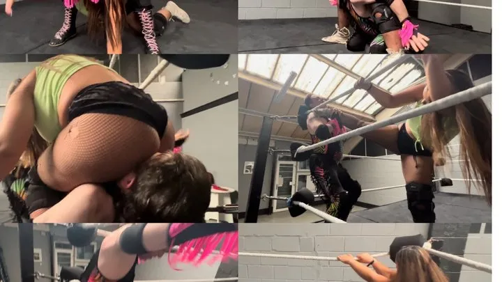 Mixed wrestling, face sitting, ball busting and stinkfaces