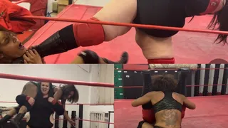 Strong style female wrestling (strikes, submissions, slams & leg drops)